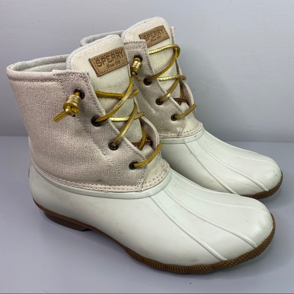 sperry glitter duck boots